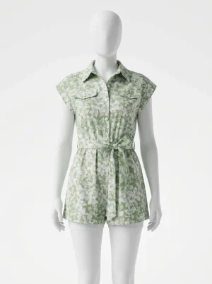 Combishort coton femme style bohème été - Vue 1 - Combishort