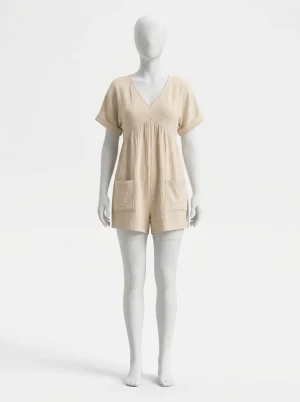 Combishort polyester ample décontracté urbain femme - Vue 1 - Combishort