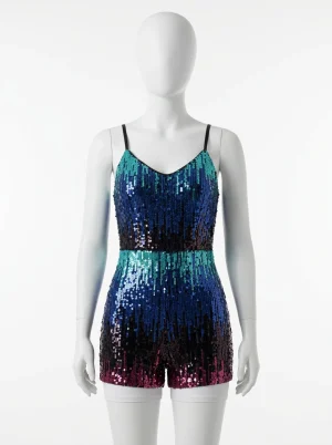 Combishort polyester gala dos nu femme - Vue 1 - Combishort